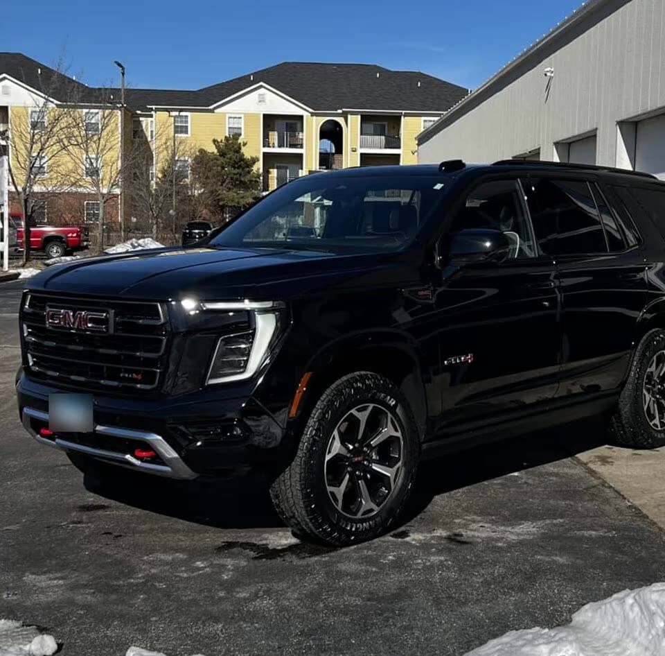 Black GMC Yukon after detailing, Champaign IL